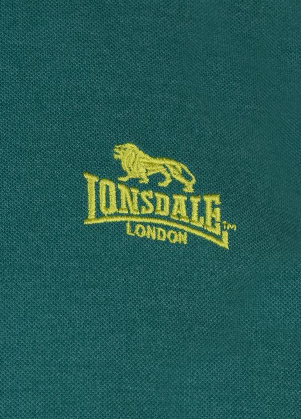 Темно-зеленая футболка-поло для мужчин Lonsdale с логотипом