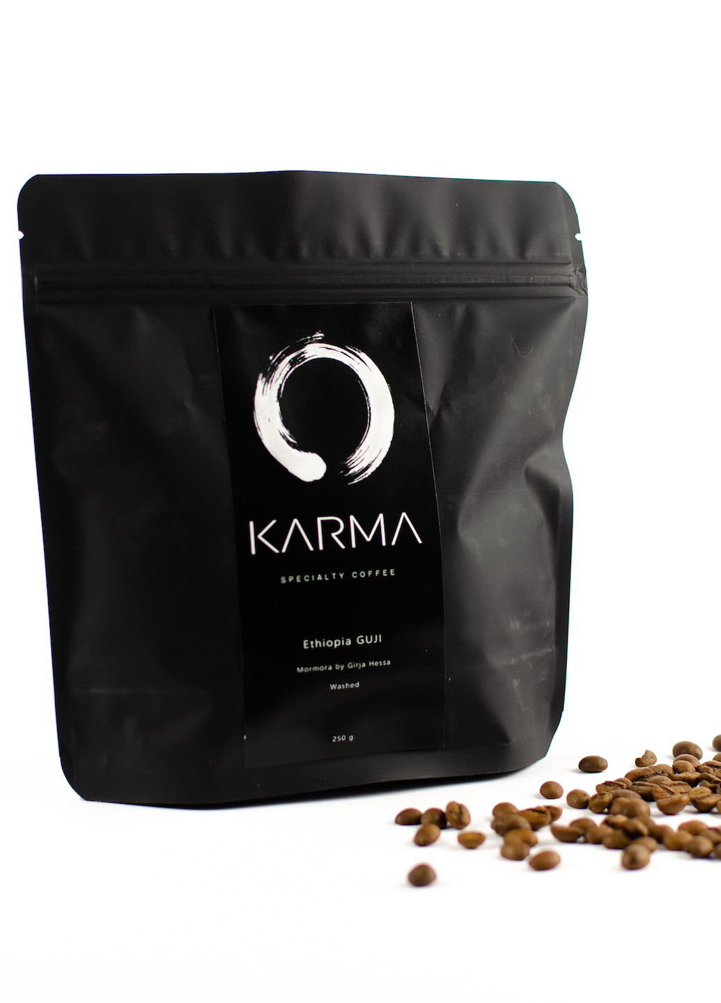 Натуральный кофе в зернах 100% арабіка, 20*20*5 см, 200 гр KARMA (252919437)