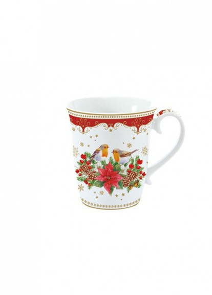 Рождественская фарфоровая чашка "Рождественская мелодия"; снегури - 275 мл Easy Life (256178715)