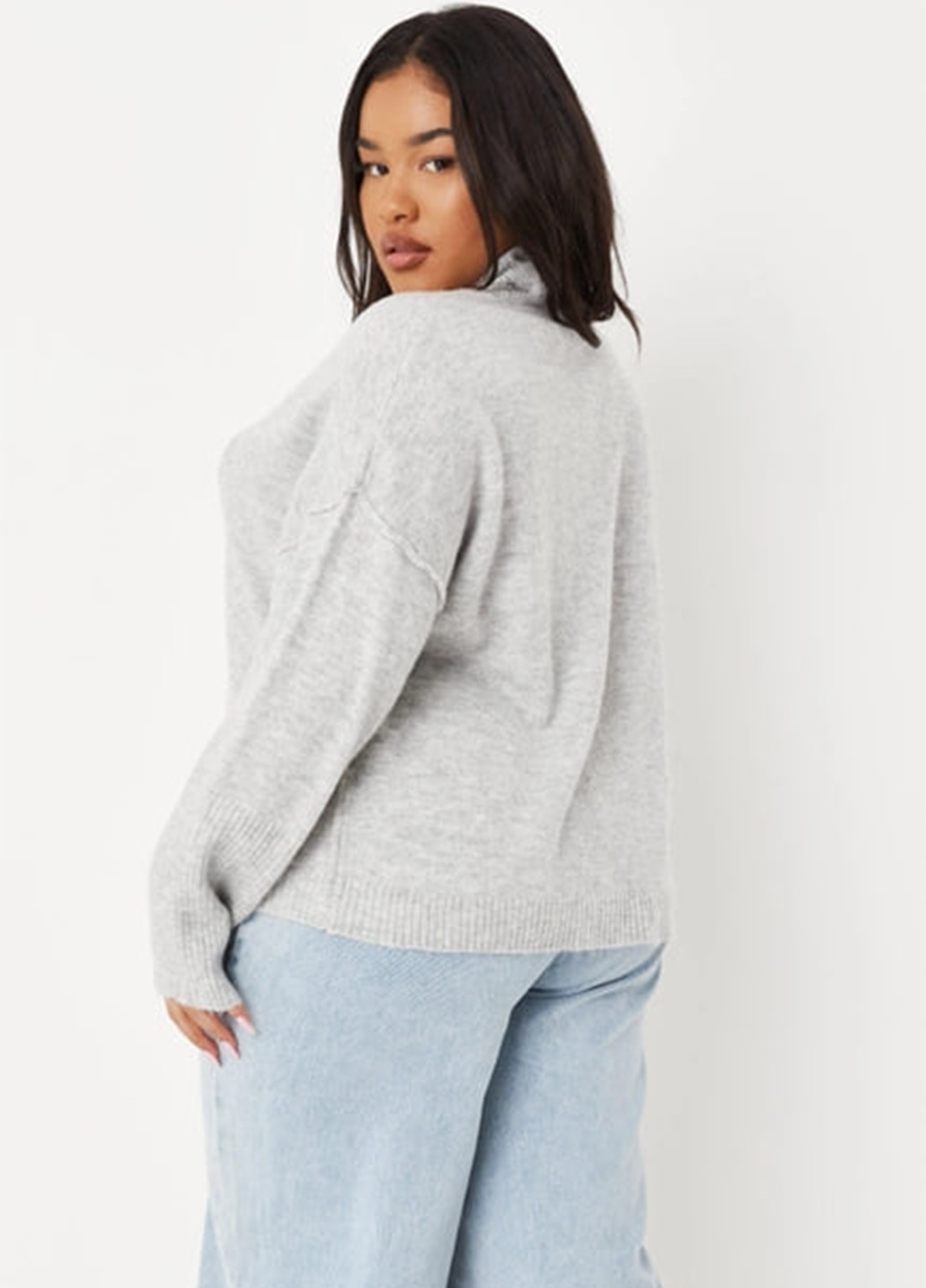 Світло-сірий зимовий светр Missguided