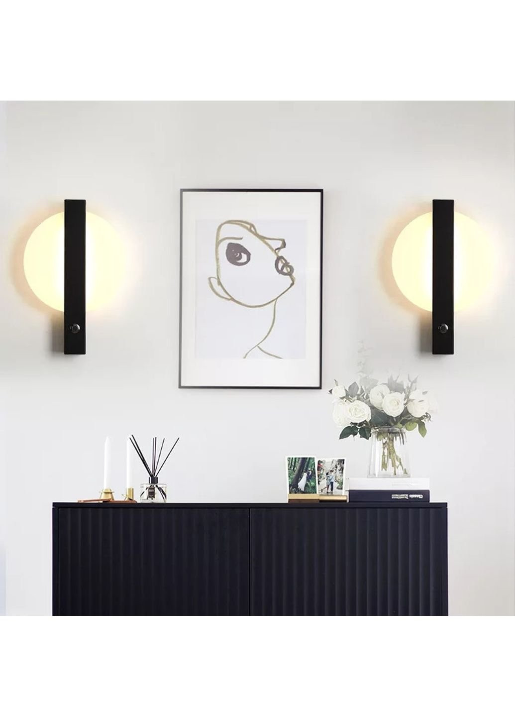 Бра настінна LED B320-bk-k Чорний 30х20х5 див. Sunnysky (253543112)