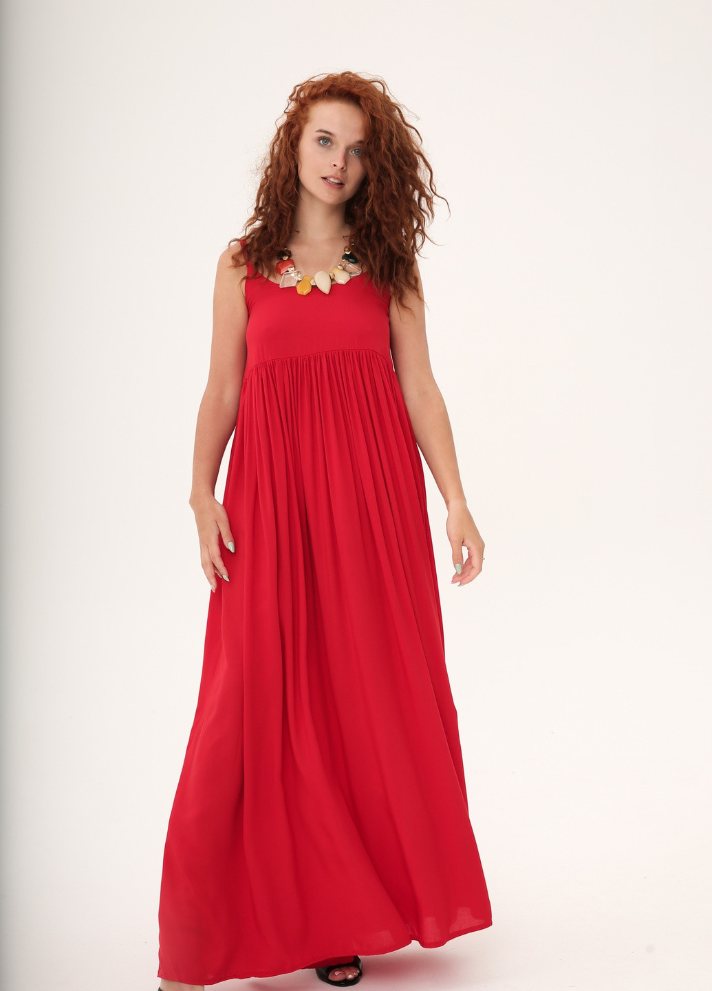 Довгий сарафан із натуральної тканини. INNOE Сарафан (253128731)