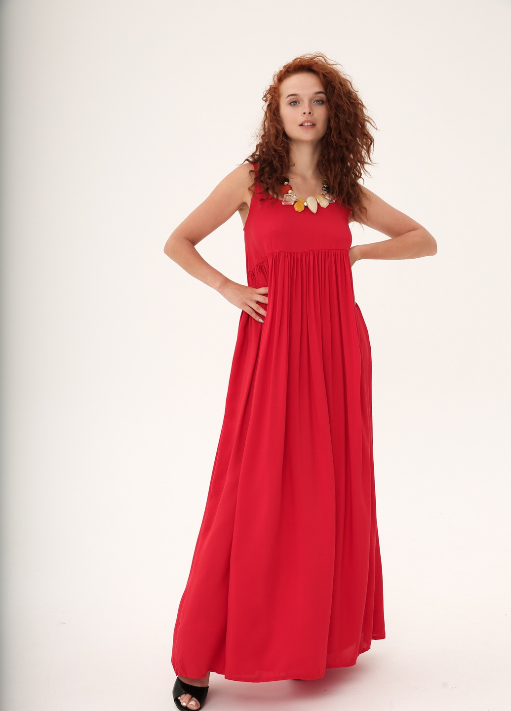 Довгий сарафан із натуральної тканини. INNOE Сарафан (253128731)