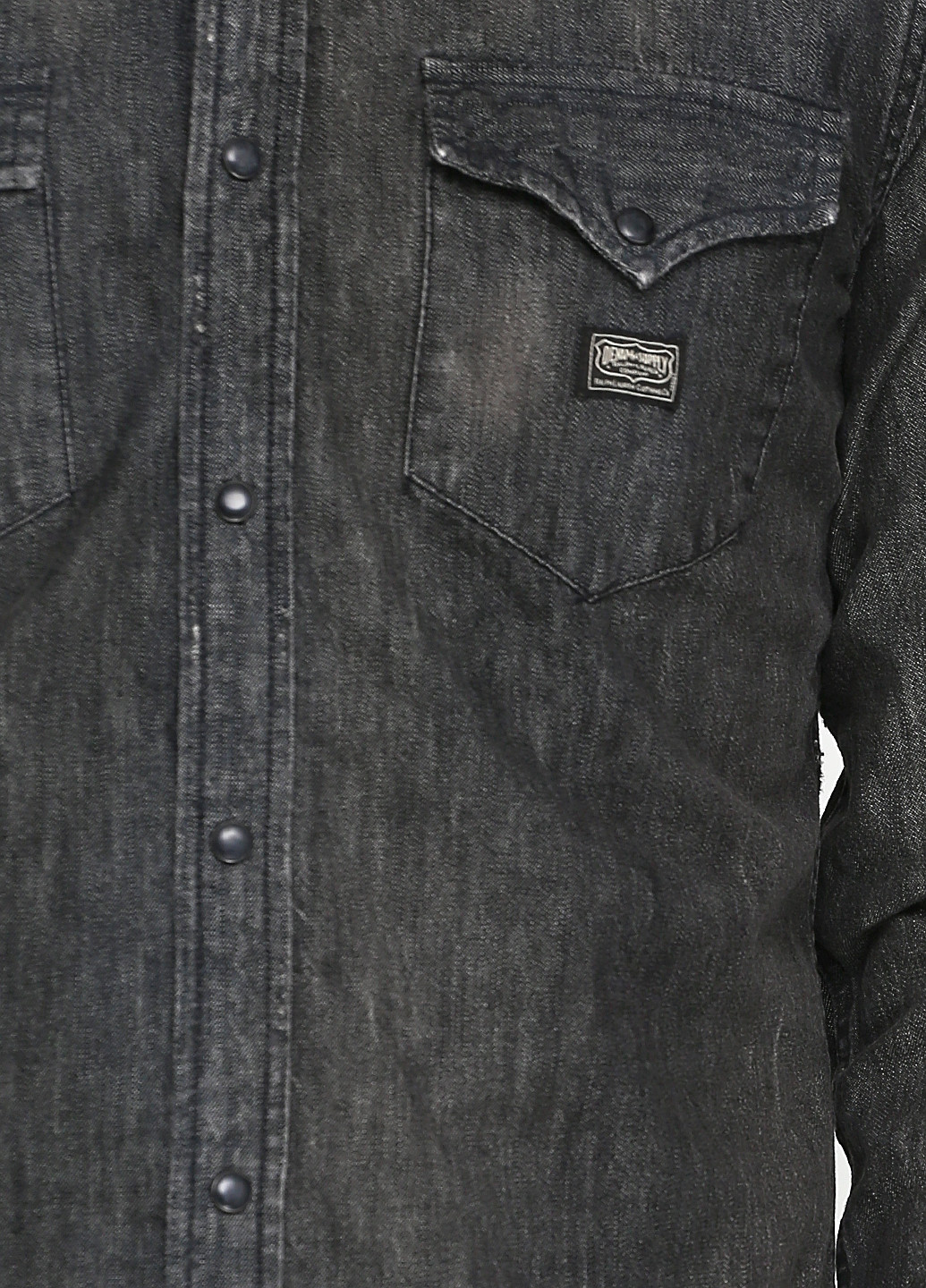Темно-серая кэжуал рубашка однотонная Ralph Lauren с длинным рукавом