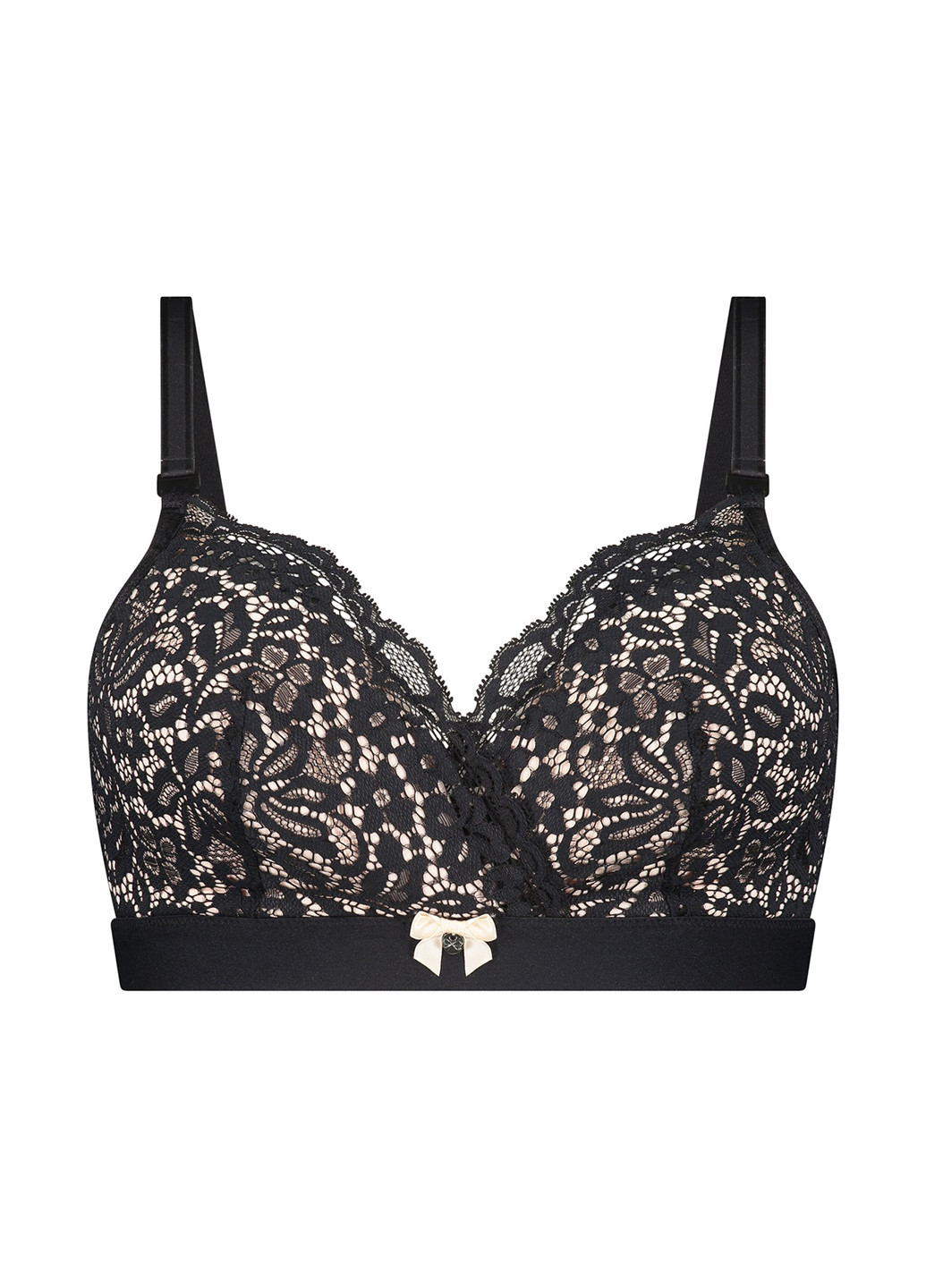 Чёрно-белого бралетт бюстгальтер Hunkemoller без косточек полиамид