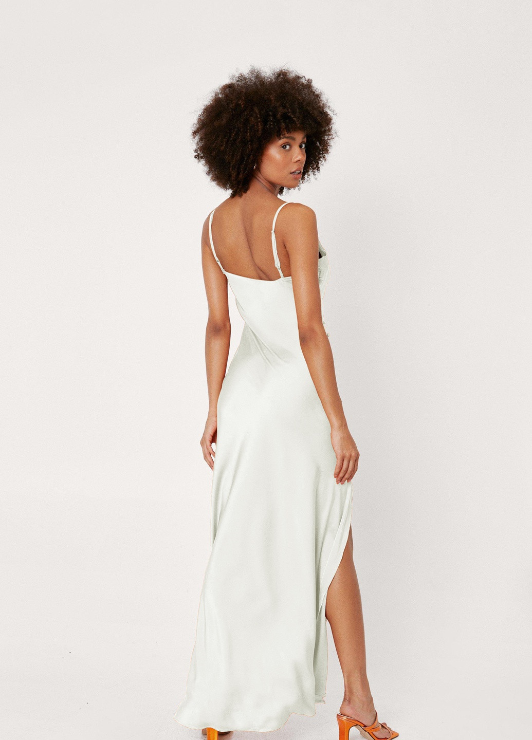Білий кежуал сукня сукня-комбінація Nasty Gal однотонна