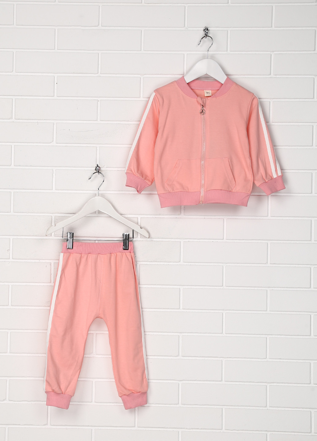 Розовый демисезонный костюм (кофта, брюки) брючный Byaxbxya