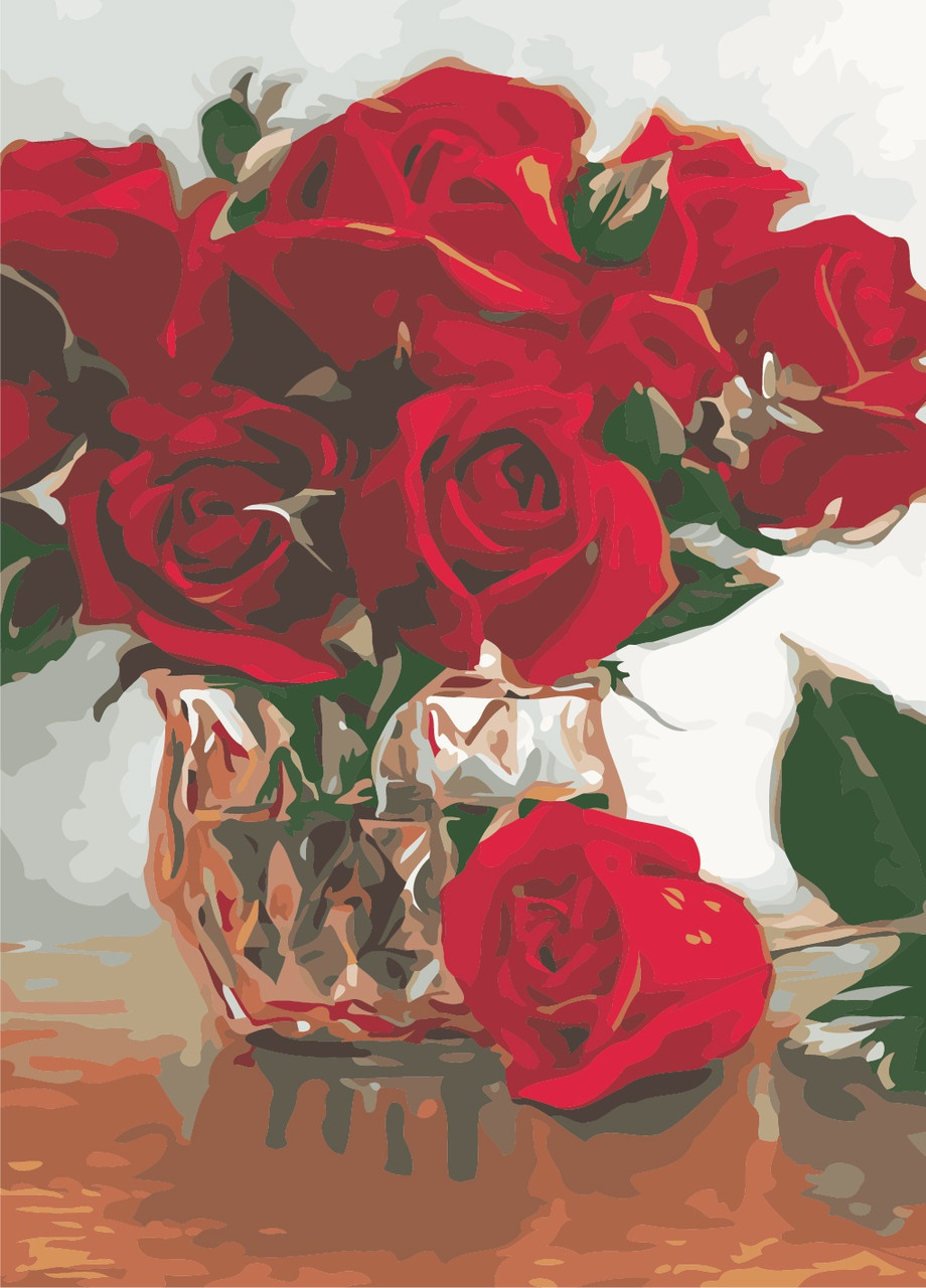 Картина за номерами "Червоні квіти" 40*50см ArtStory (252266127)