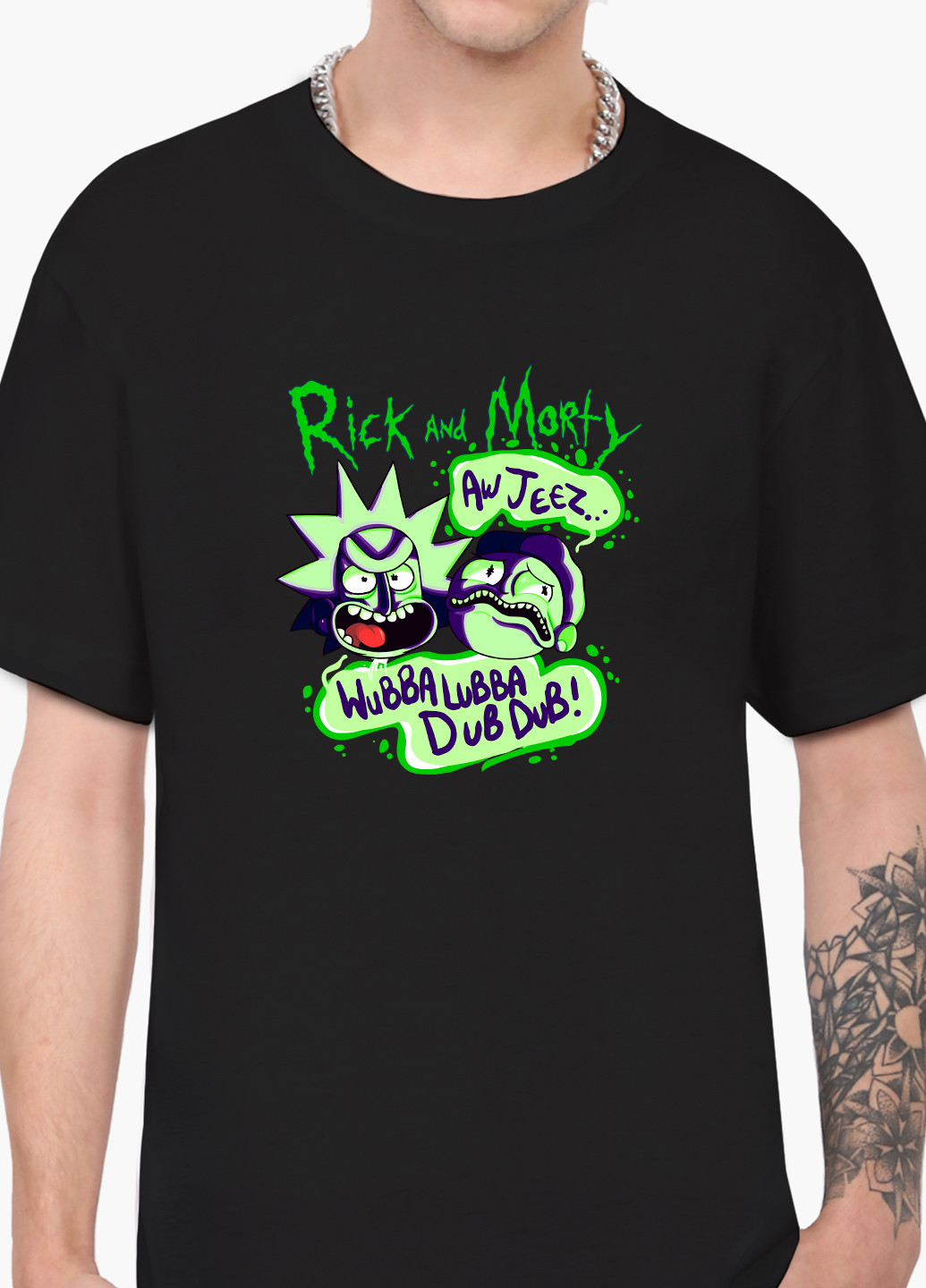 Чорна футболка чоловіча рік санчез рік і морті (rick sanchez rick and morty) (9223-2937-1) xxl MobiPrint
