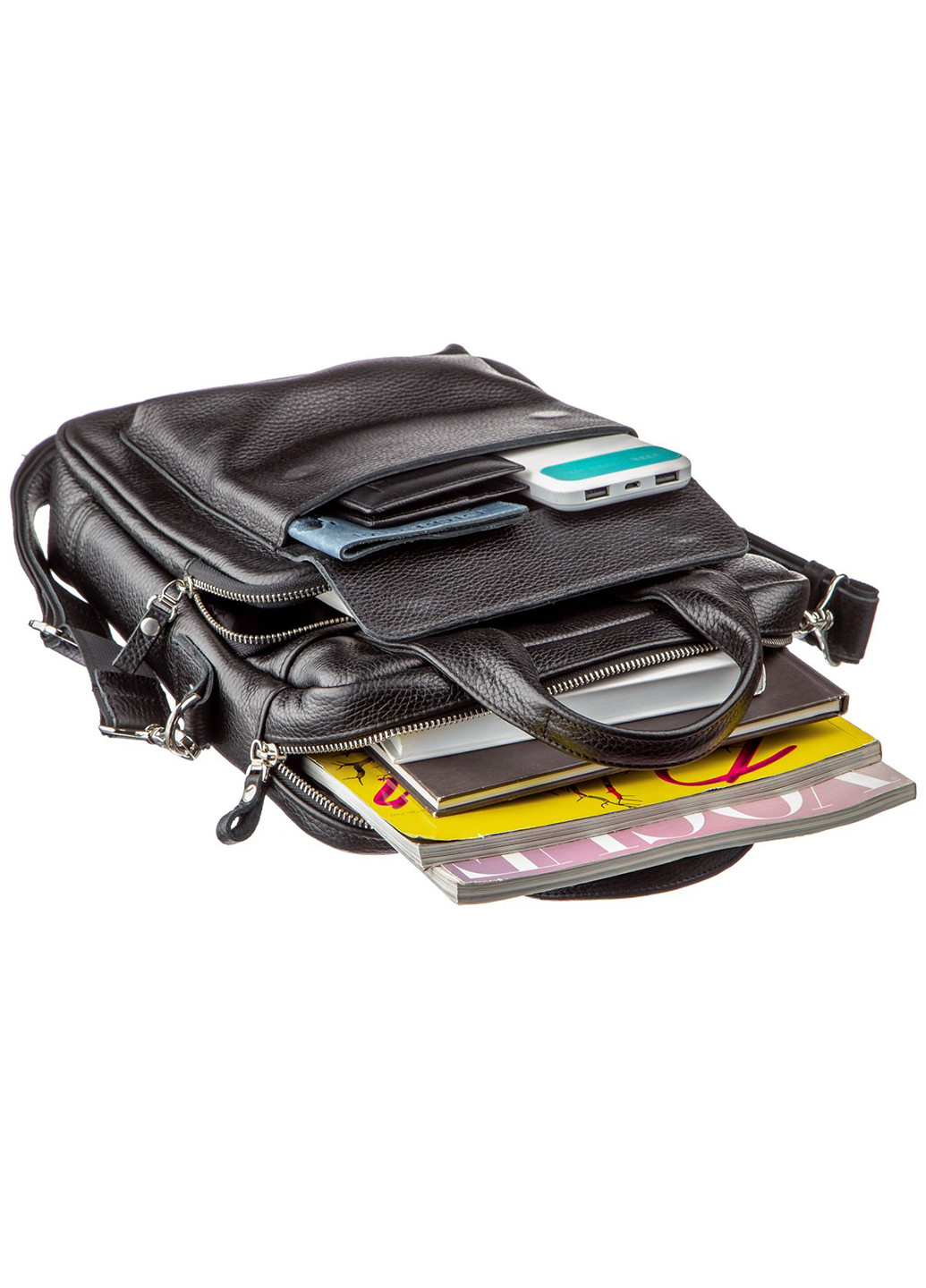 Чоловіча шкіряна сумка 25х33х7 см Shvigel (252132438)