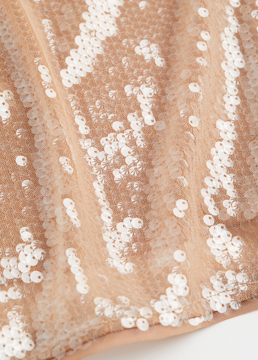 Бежева коктейльна, вечірня сукня H&M однотонна