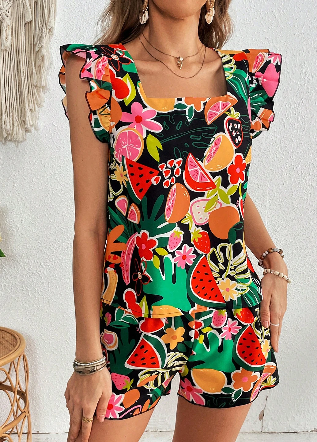 Костюм (блуза, шорти) SHEIN (316149661)