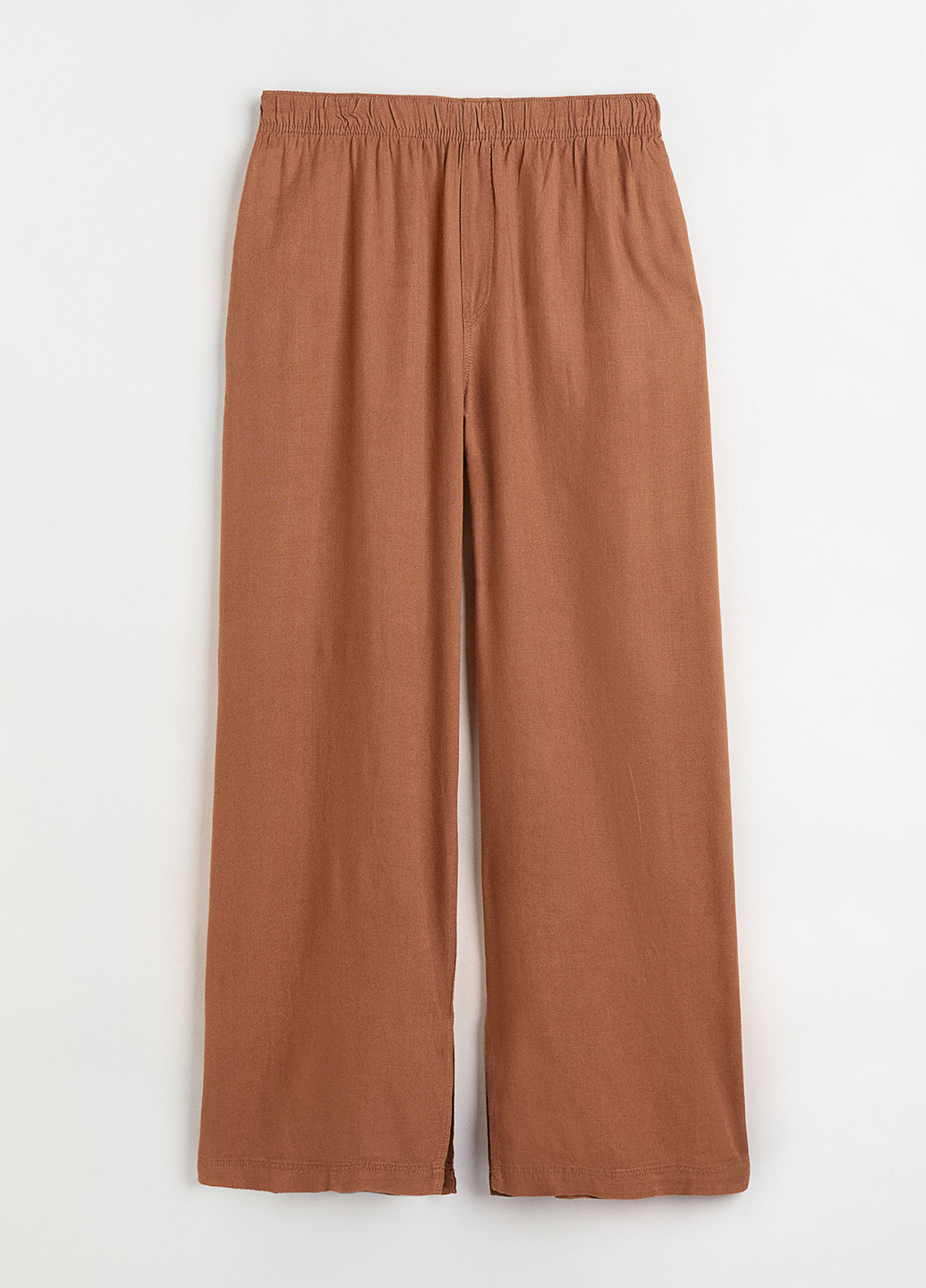 Светло-коричневые кэжуал летние прямые брюки H&M