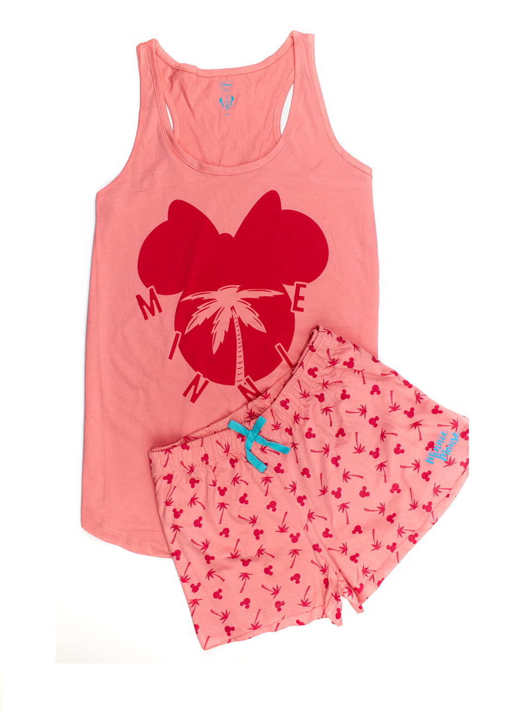 Розовый демисезонный костюм (майка, шорты) с шортами Disney