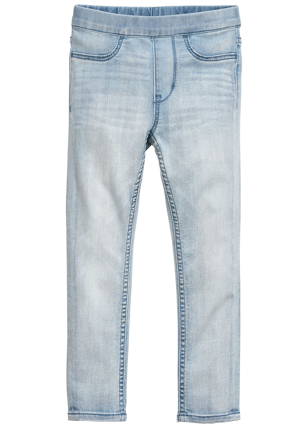 Джеггінси H&M однотонні світло блакитні джинсові бавовна