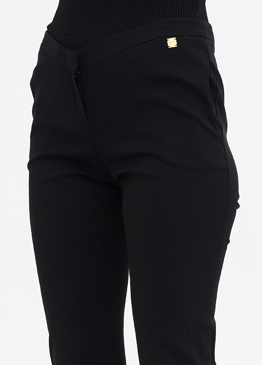 Черные кэжуал демисезонные укороченные брюки Liu Jo