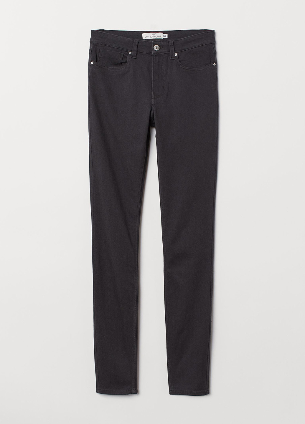 Темно-серые джинсовые демисезонные зауженные брюки H&M