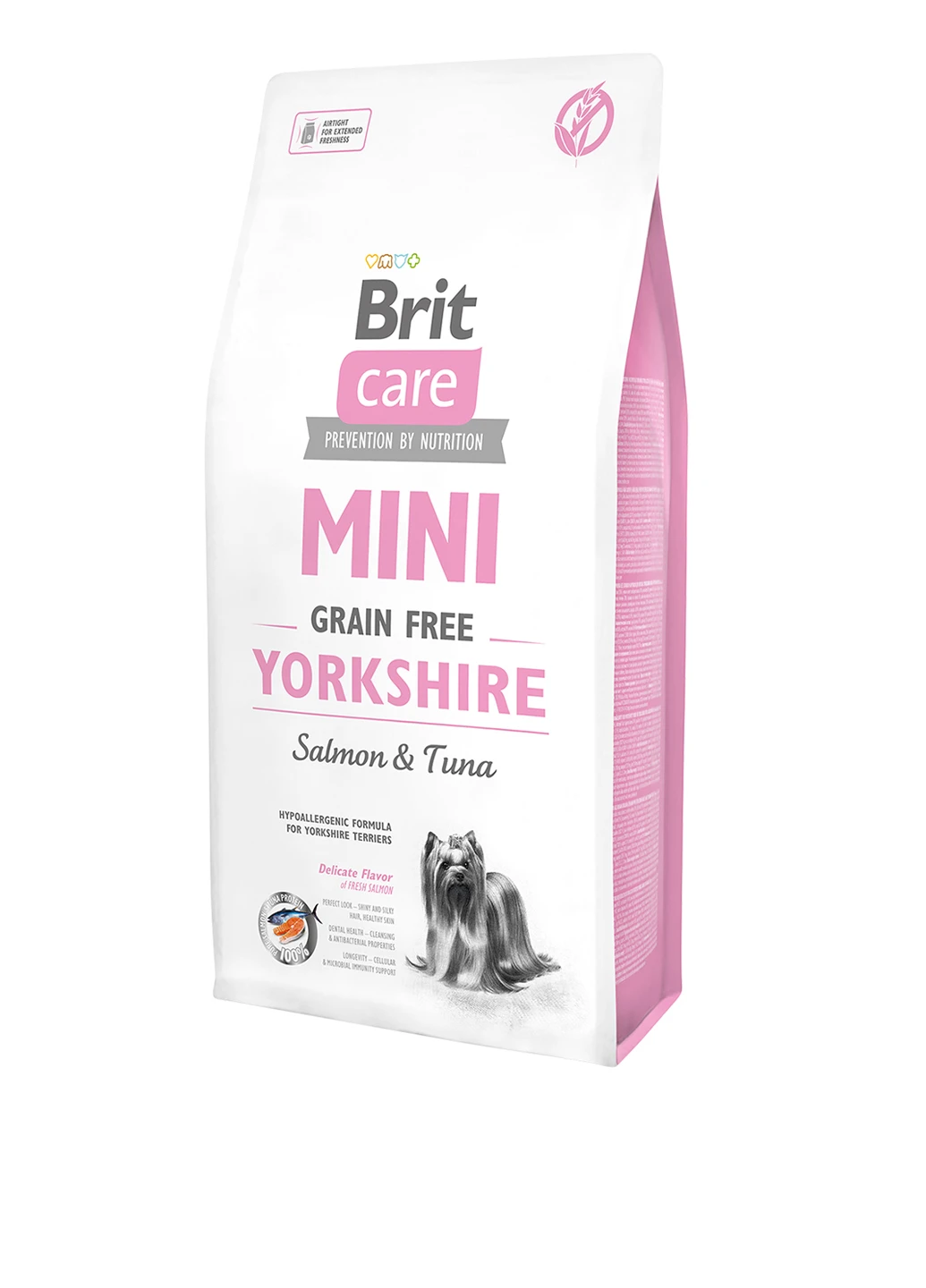 Сухой корм Care Mini Grain Free Yorkshire для взрослых собак породы йоркширский терьер, 7 кг Brit Care (136945977)