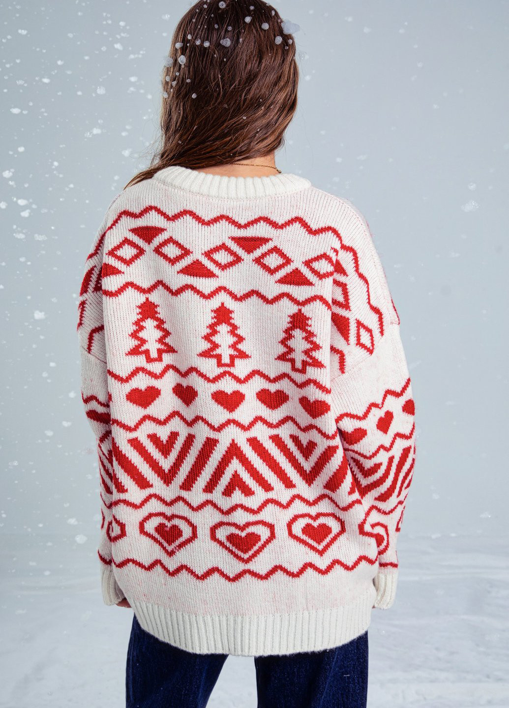 Молочний зимовий светр Gepur