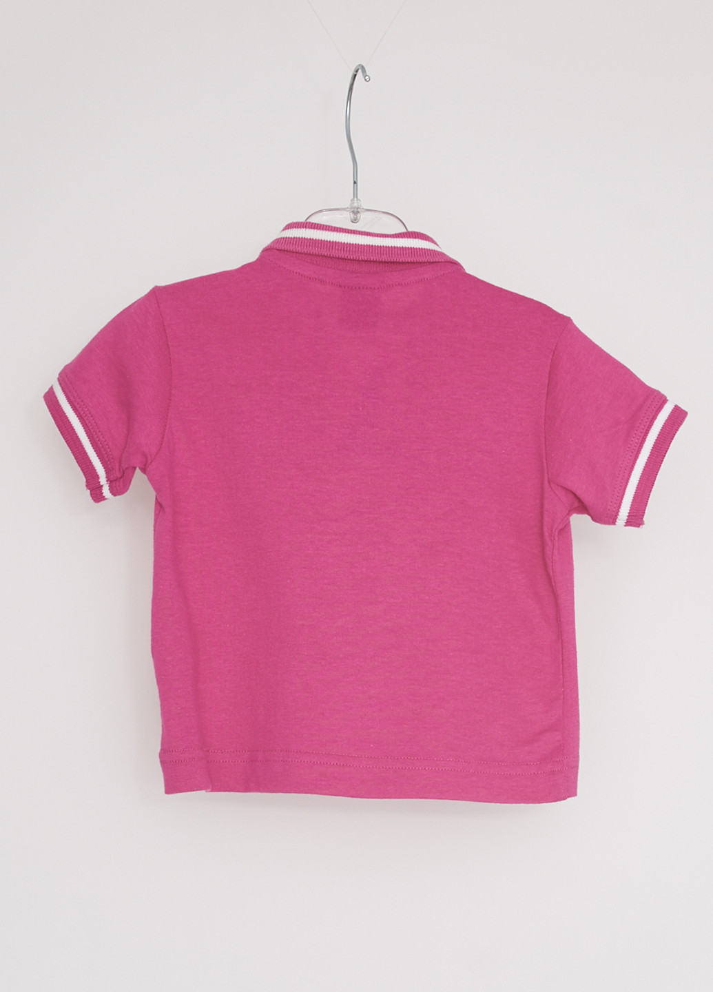 Фуксиновая (цвета Фуксия) детская футболка-поло для мальчика Birba однотонная
