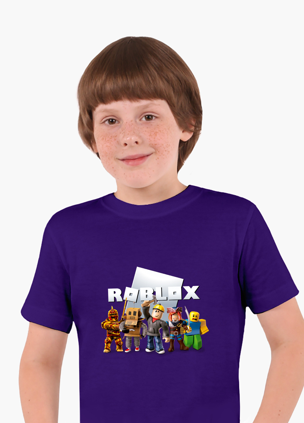 Фіолетова демісезонна футболка дитяча роблокс (roblox) (9224-1219) MobiPrint