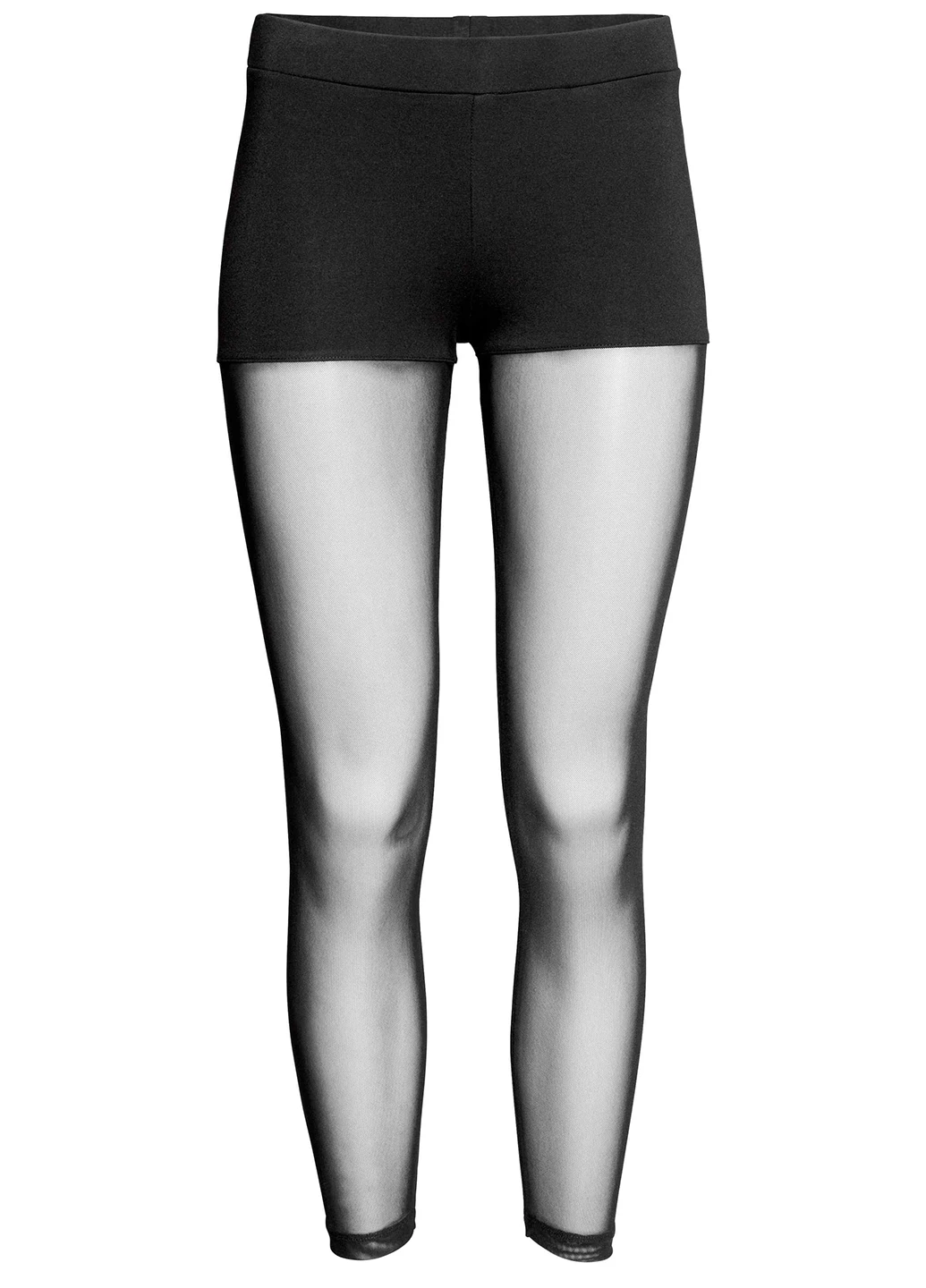 Черные демисезонные леггинсы H&M
