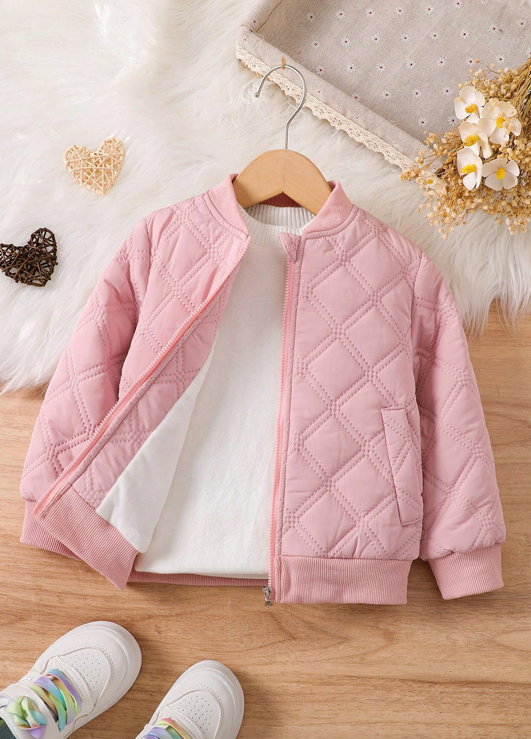 Бомбер SHEIN бейсбольний на блискавці (327879517)