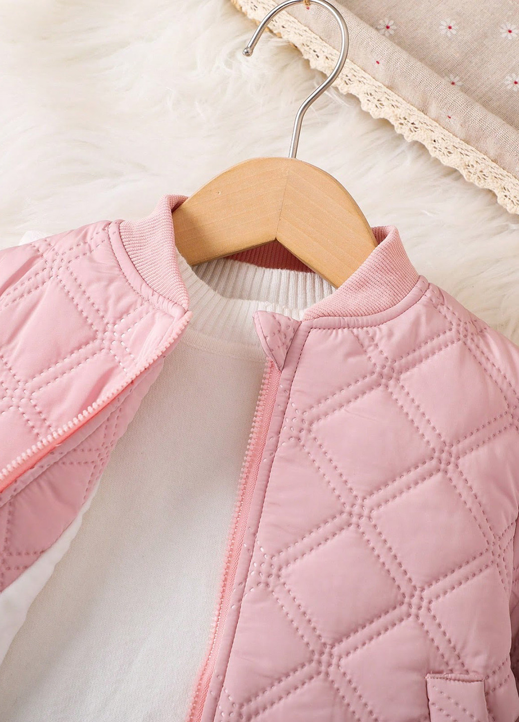 Бомбер SHEIN бейсбольний на блискавці (327879517)