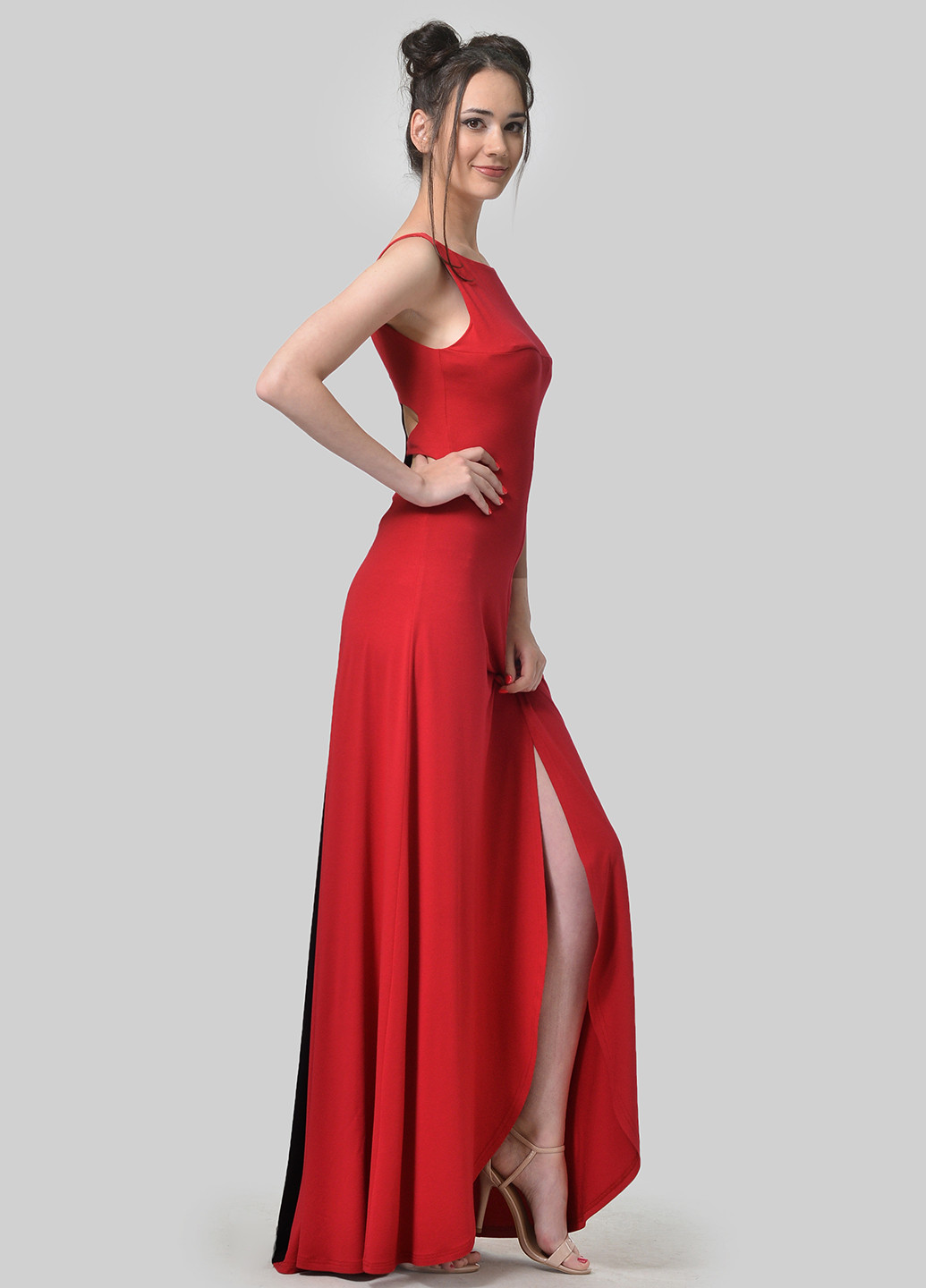 Червона коктейльна сукня, сукня а-силует Agata Webers однотонна