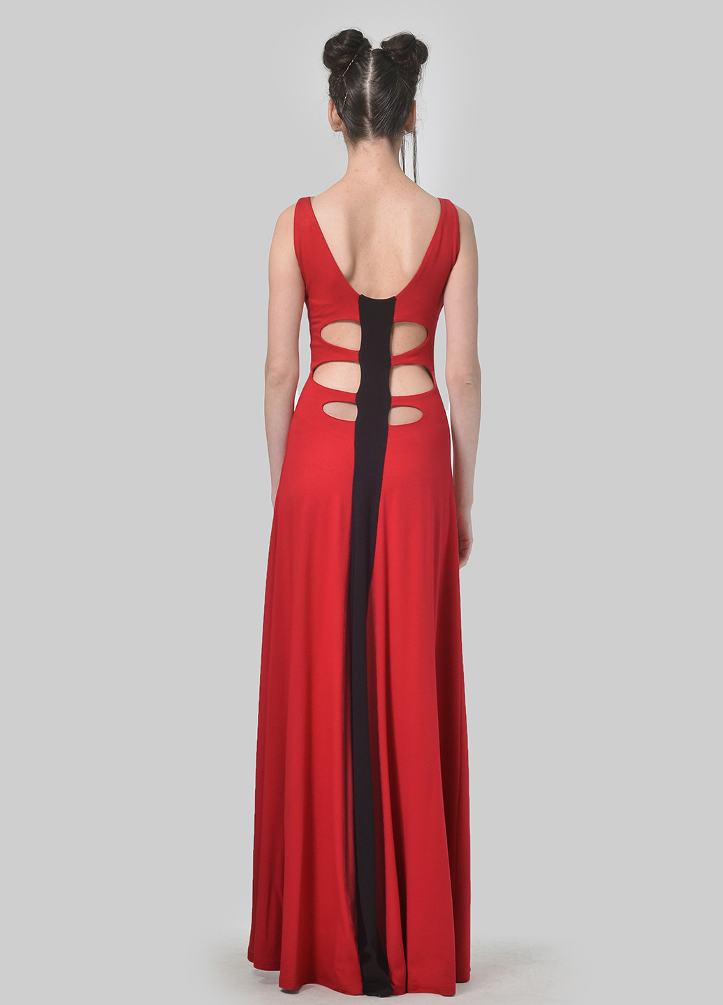 Красное коктейльное платье а-силуэт Agata Webers однотонное