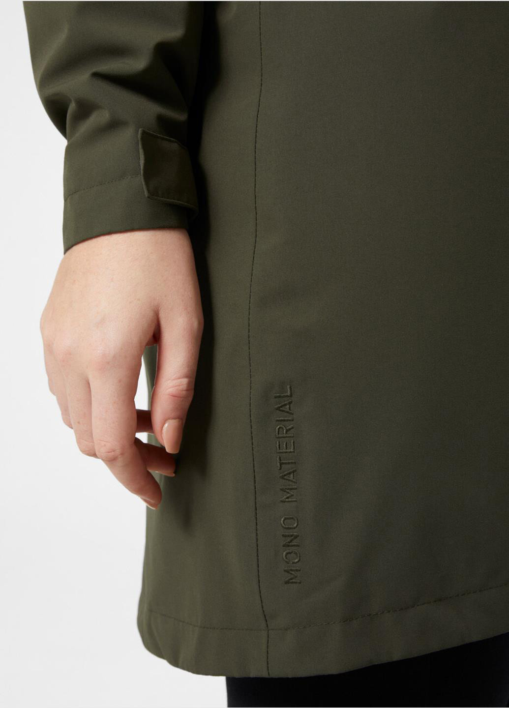 Оливкова (хакі) демісезонна куртка 53652-431 Helly Hansen mono material insulated rain coat