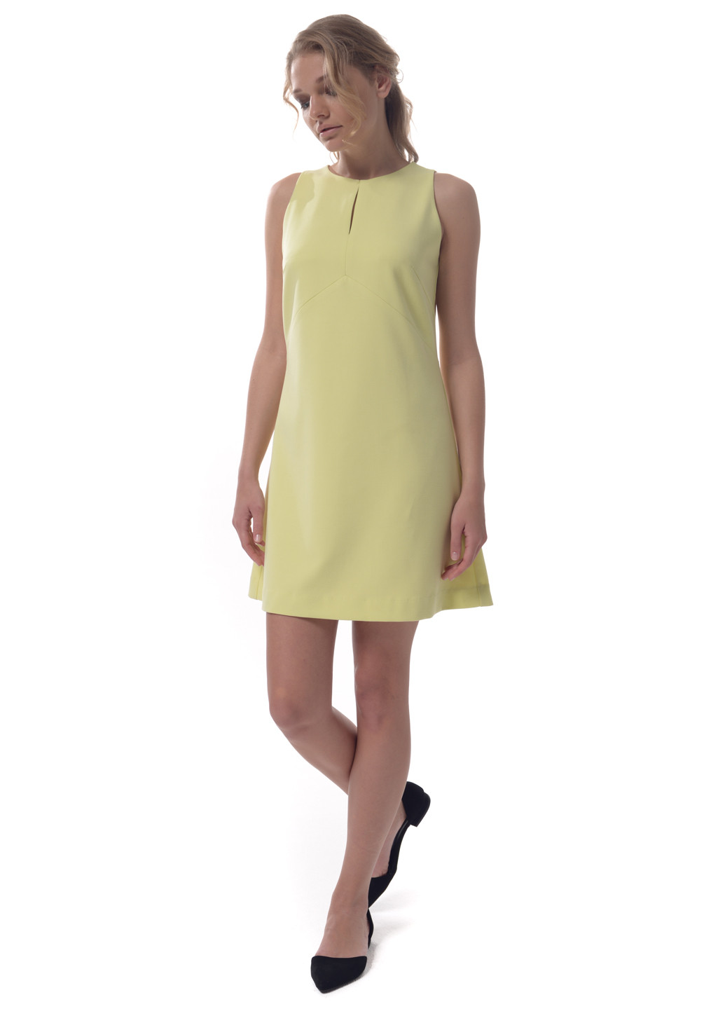 Светло-желтое кэжуал платье Arefeva однотонное