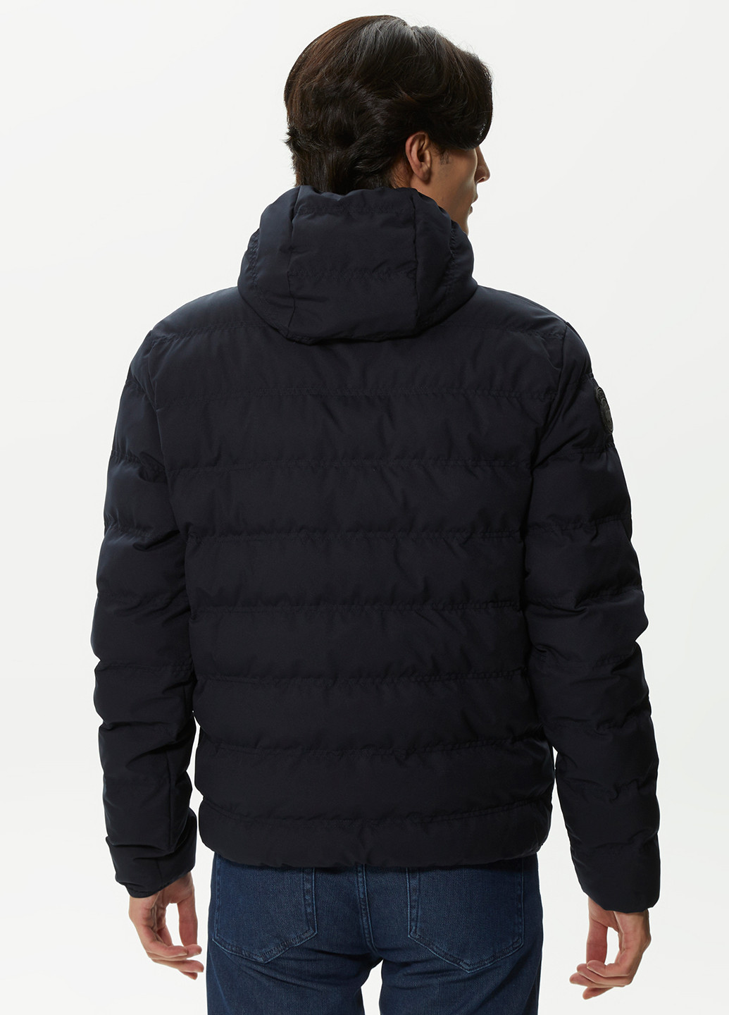 Темно-синяя демисезонная куртка Lacoste