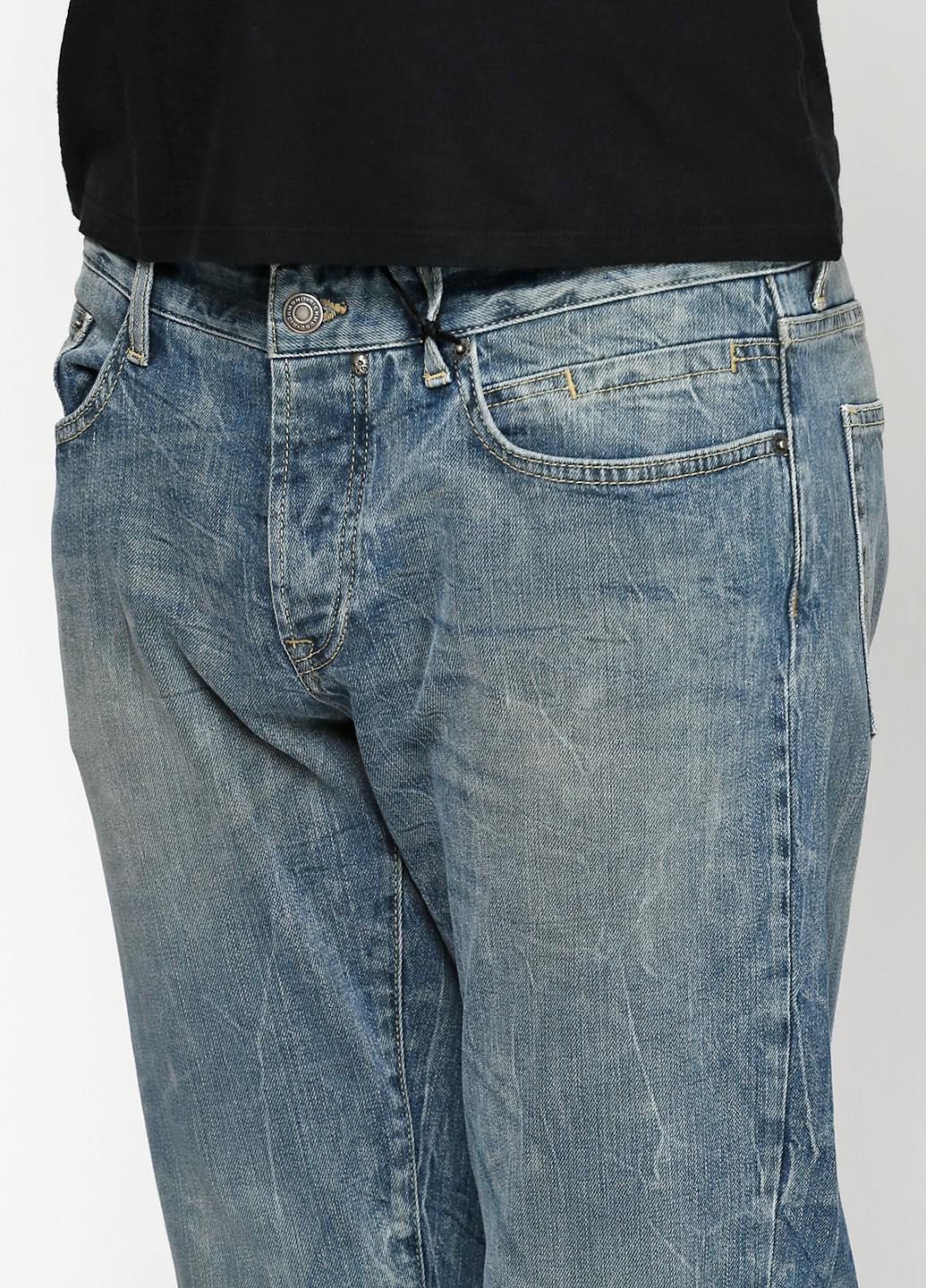 Голубые демисезонные со средней талией джинсы Richmond Denim