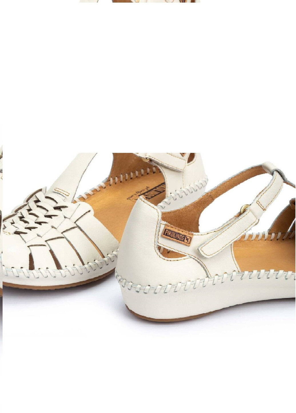 Белые босоніжки Pikolinos на липучке