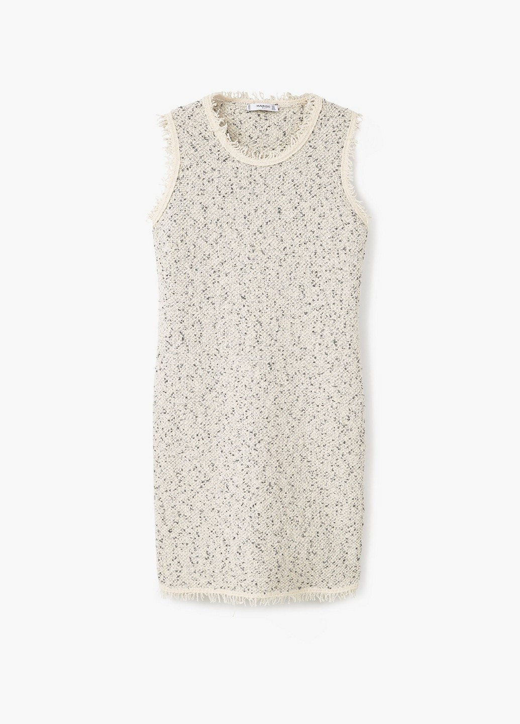 Молочное кэжуал платье Mango меланжевое