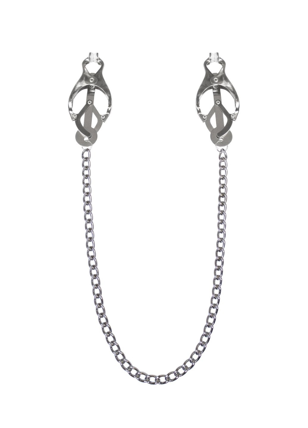 Зажимы для сосков с цепочкой - Clover nipple clamps, серебро/белый Feral Feelings (252383257)