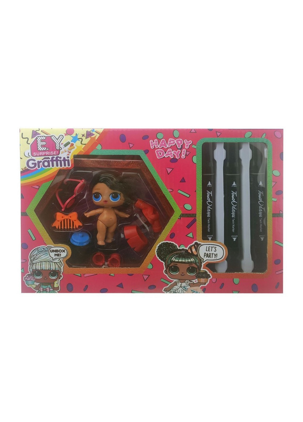 Лялька дитяча з маркерами 6,5х21,2х17,5 см Bambi (253659234)