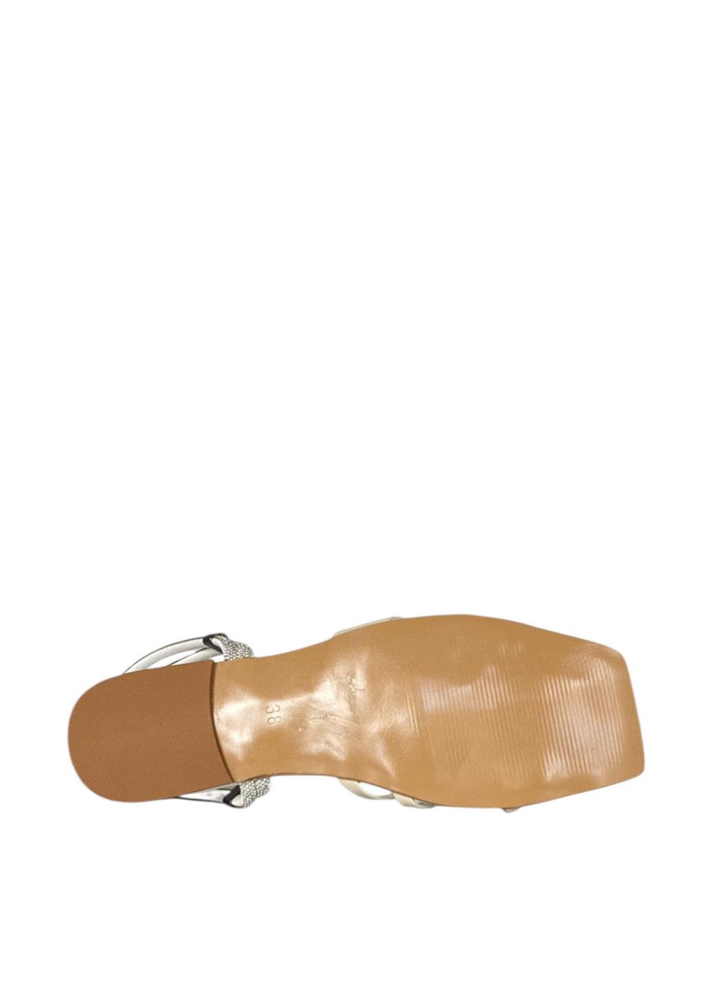 Бежевые босоножки Anri de Collo без застежки с камнями