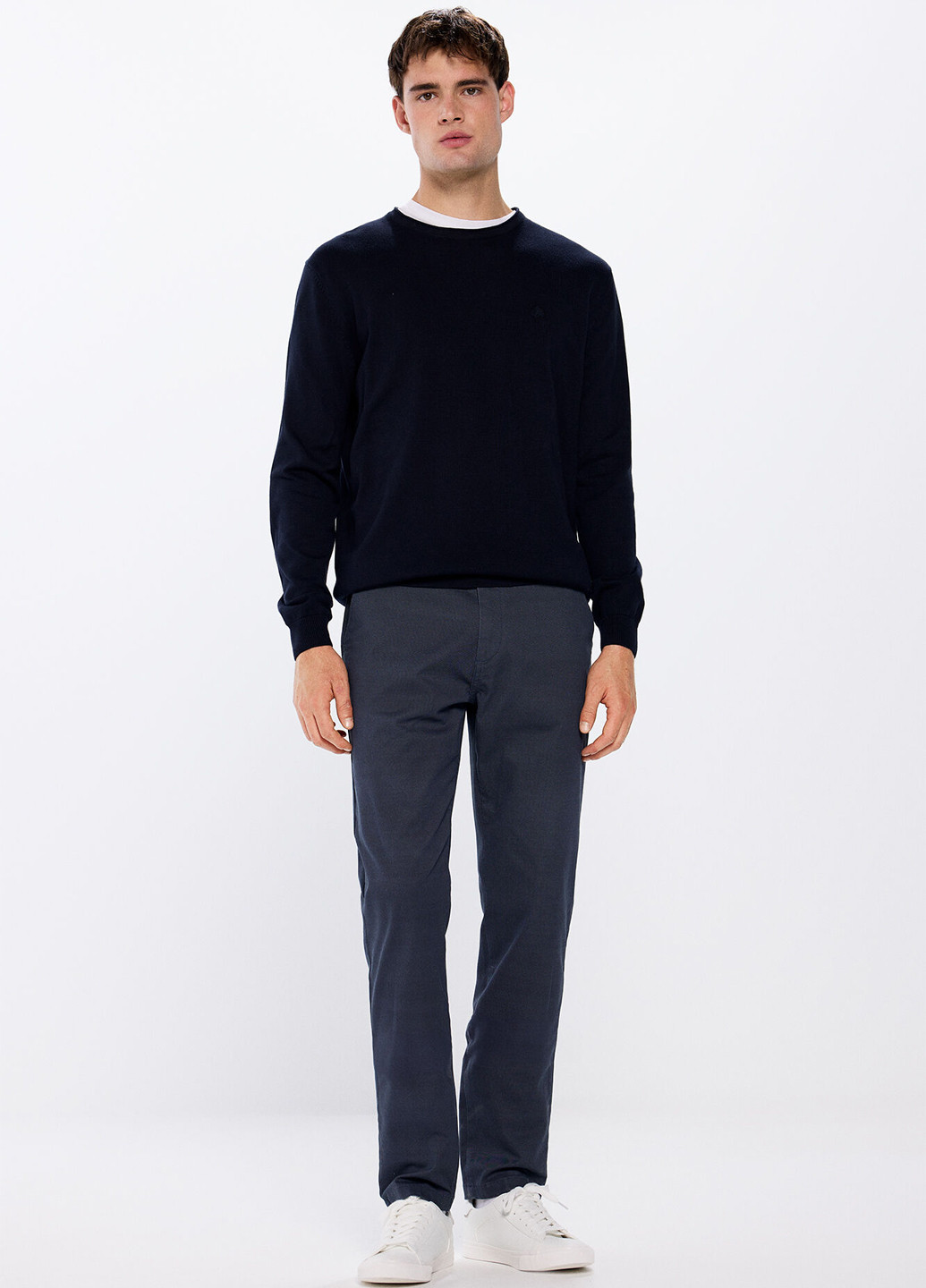 Серо-синие кэжуал демисезонные чиносы брюки Springfield