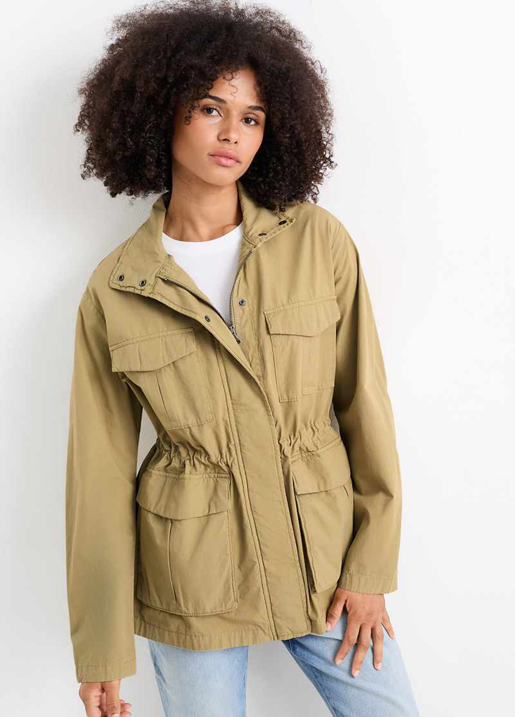 Пісочна демісезонна куртка C&A