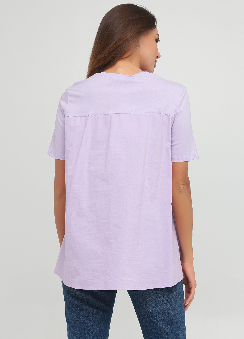 Лиловая летняя футболка Zara