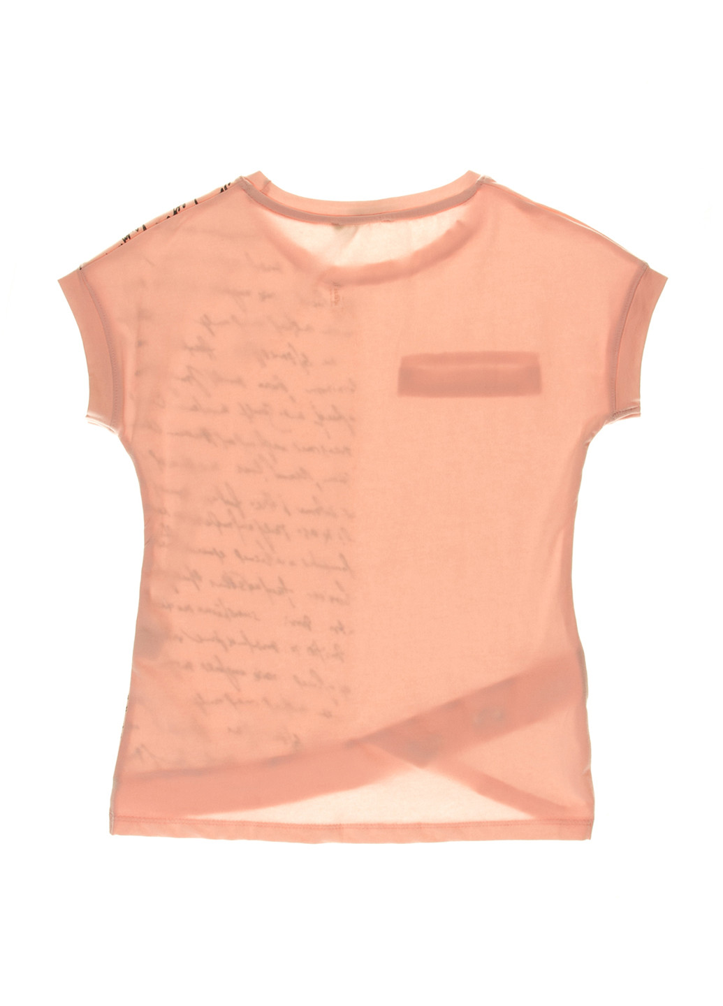 Персиковая летняя футболка с коротким рукавом Cichlid
