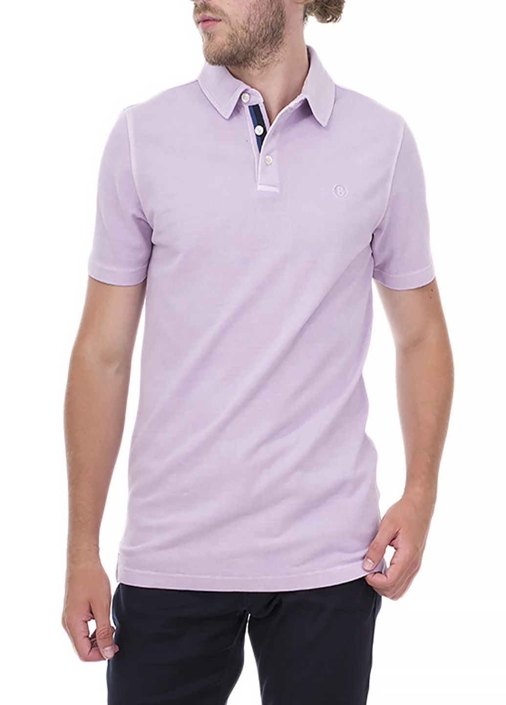 Фиолетовая футболка-поло чоловіче для мужчин Bogner однотонная