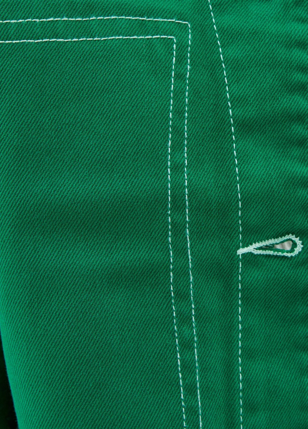 Зеленая летняя женская рубашка джинсовая Bershka