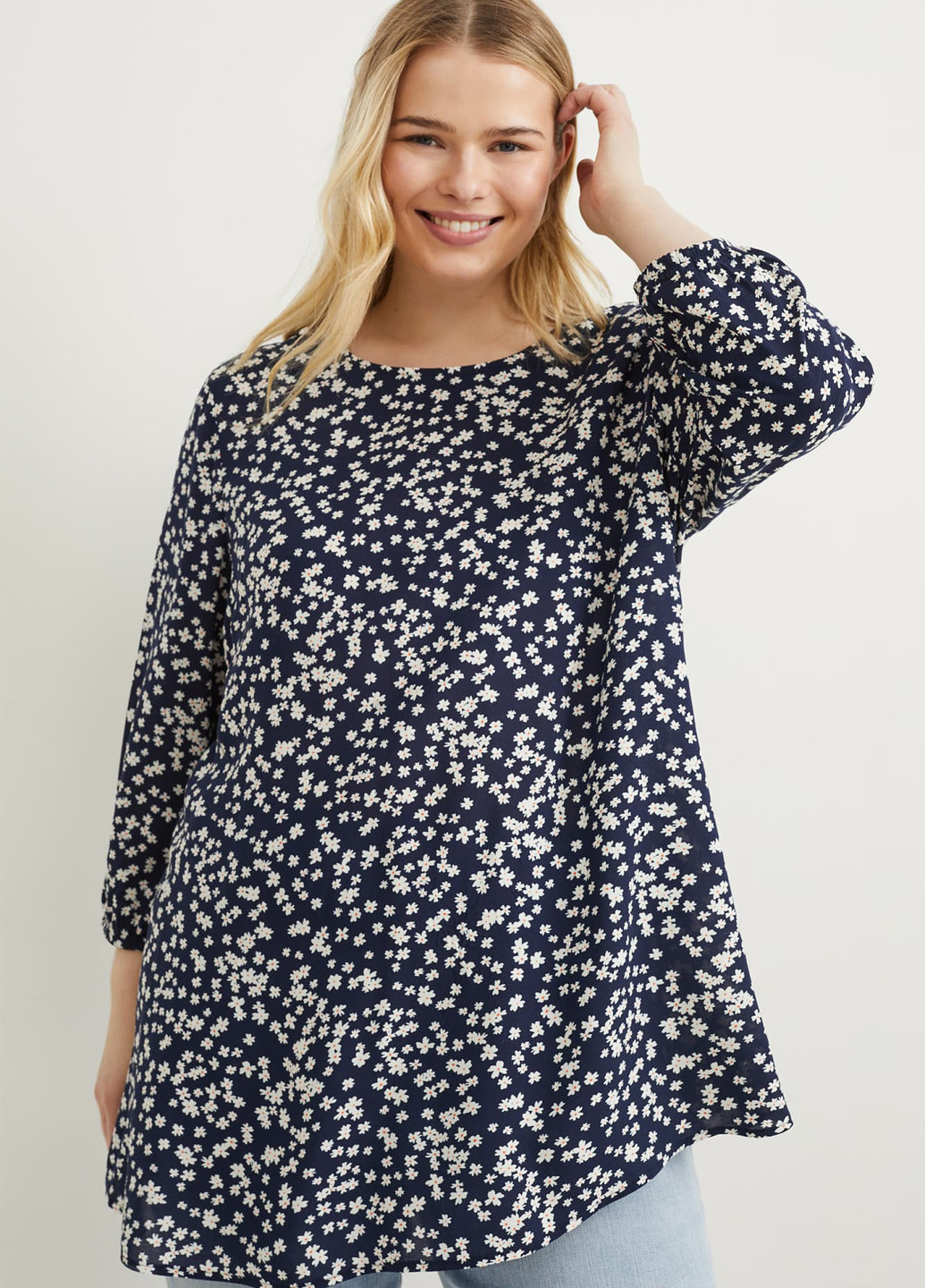 Тёмно-синяя блуза C&A