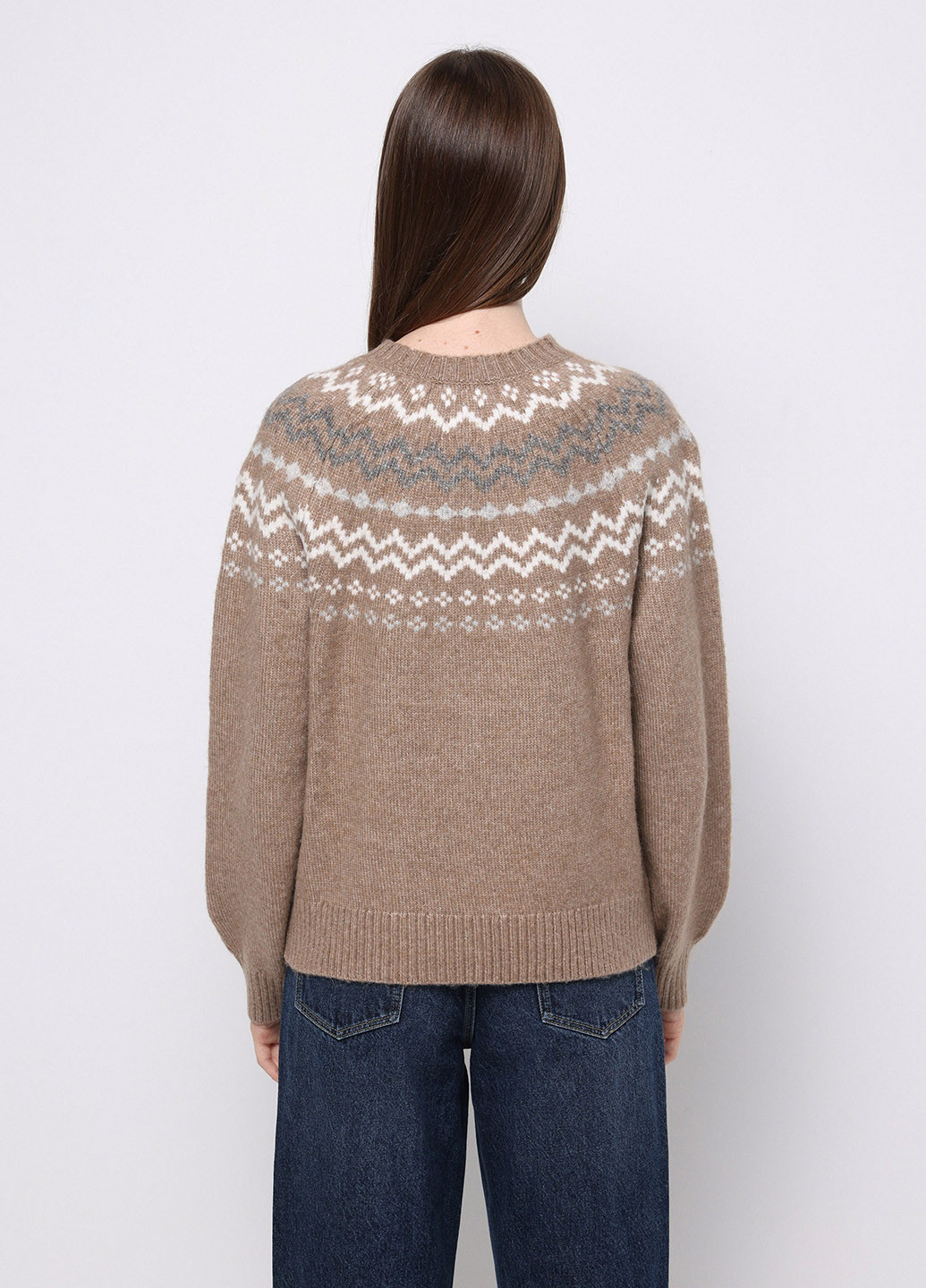 Кофейный зимний джемпер джемпер Colin's