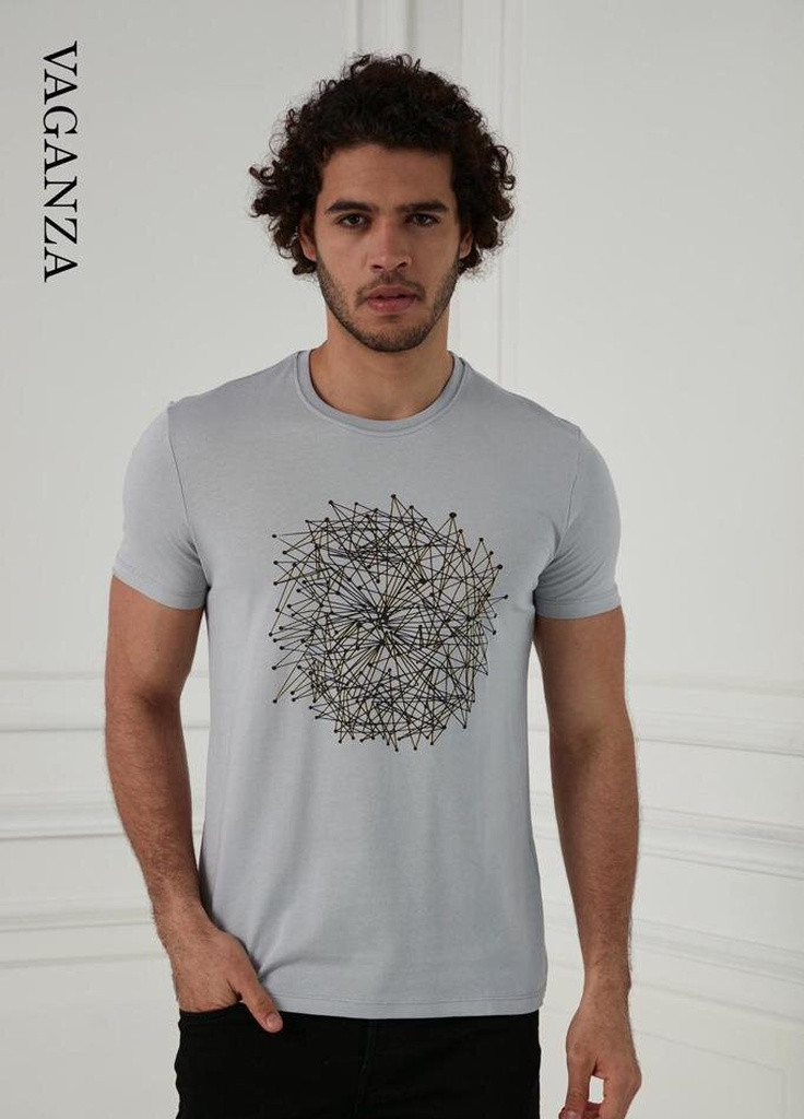 Сіра футболка y20-1112 xxl сірий (2000903909606) Vaganza