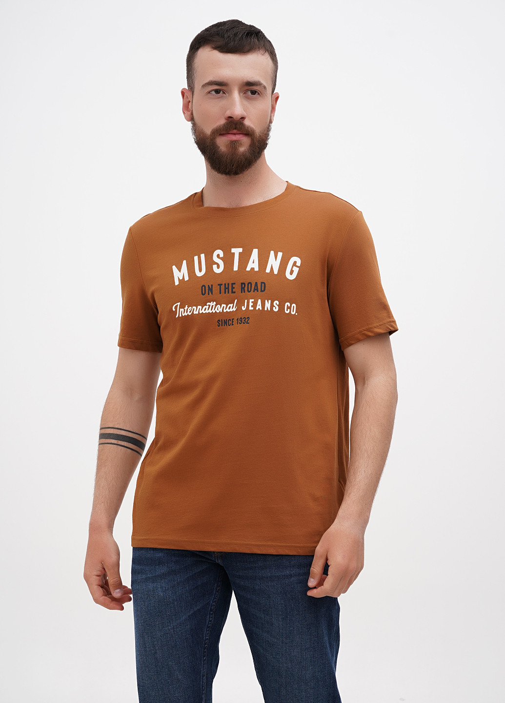 Світло-коричнева футболка Mustang