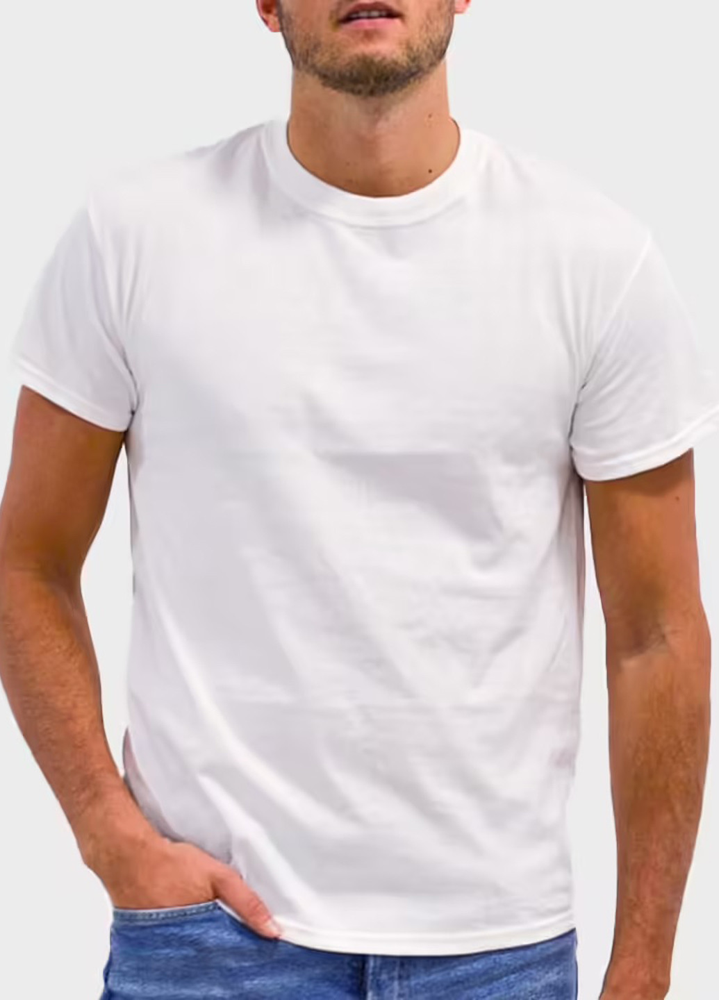 Белая футболка Gildan